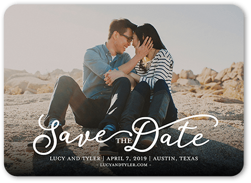 Whimsical Date Save The Date, Rounded Corners