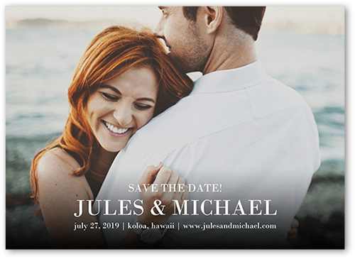 Enchanted Ending Save The Date, Black, 5x7 Flat, Matte, Signature Smooth Cardstock, Square, Black