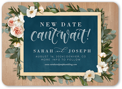 Bohemian Flowers Save The Date, Beige, 5x7 Flat, 100% Recycled Cardstock , Rounded, Beige