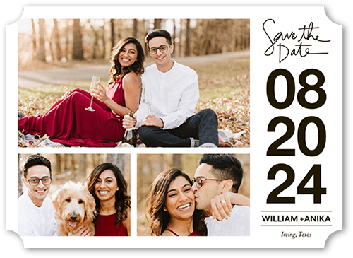 Black Save The Date Cards