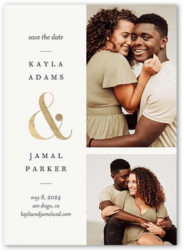 Shared Story Save The Date, Brown, 5x7 Flat, Standard Smooth Cardstock, Square