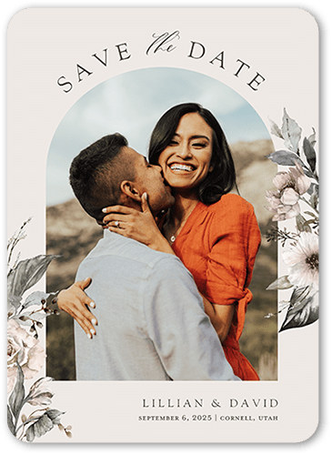 Black Tie Affair Save The Date, Grey, 5x7 Flat, Matte, Signature Smooth Cardstock, Rounded, Whisper Gray