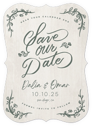 Metallic Save the Date Cards - Custom Cards