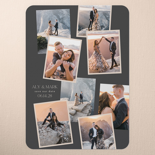 Abundant Memories Save The Date, Gray, 5x7 Flat, Matte, Signature Smooth Cardstock, Rounded, Gray
