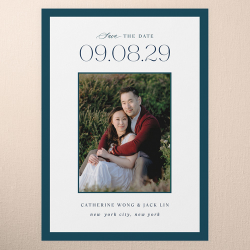 Extravagant Rendezvous Save The Date, Blue, 5x7 Flat, Matte, Signature Smooth Cardstock, Square, Navy