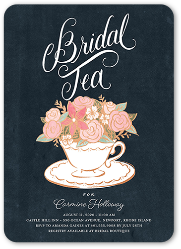 Black Bridal Shower Invitations