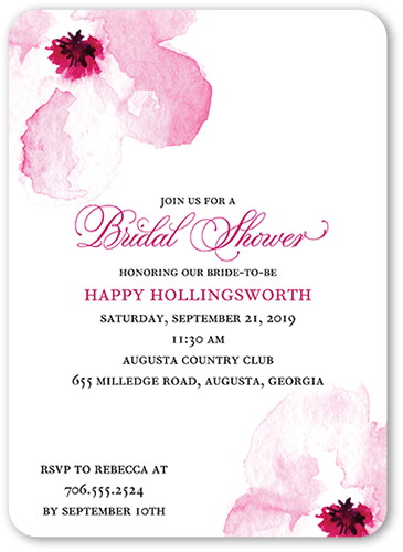Cute Pink Bridal Shower Invitation