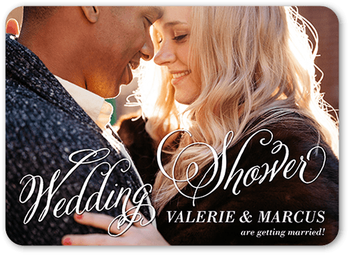 Pure Union Bridal Shower Invitation, Black, 5x7 Flat, 100% Recycled Cardstock , Rounded, Black