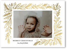 glistening garland holiday card