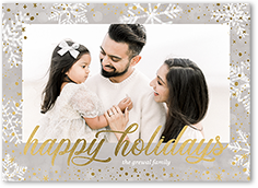 shimmering snow holiday card