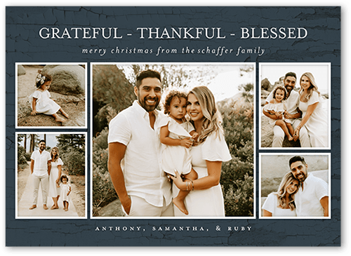 Resounding Sentiments Holiday Card, none, Blue, 5x7 Flat, Religious, Matte, Signature Smooth Cardstock, Square, Blue