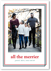 lined frame holiday card