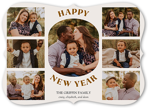 Picture Perfect Season Holiday Card, Beige, 5x7 Flat, New Year, Pearl Shimmer Cardstock, Bracket