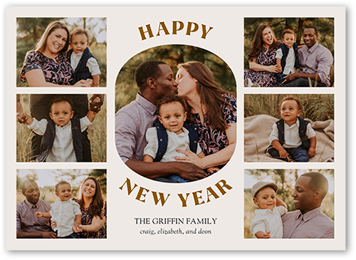 Picture Perfect Season Holiday Card, Beige, 5x7 Flat, New Year, Luxe Double-Thick Cardstock, Square