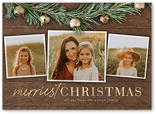 Affordable Brown Christmas Card