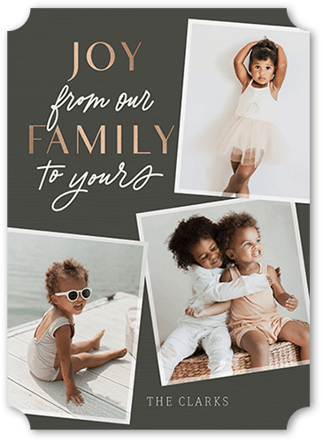 Merry Family Holiday Card, Grey, 5x7 Flat, Holiday, Matte, Signature Smooth Cardstock, Ticket