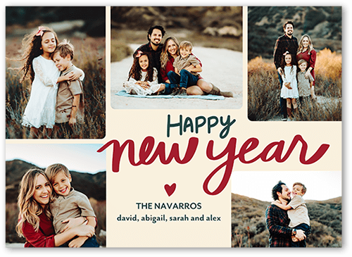 Loving Season Holiday Card, Beige, 5x7 Flat, New Year, Standard Smooth Cardstock, Square