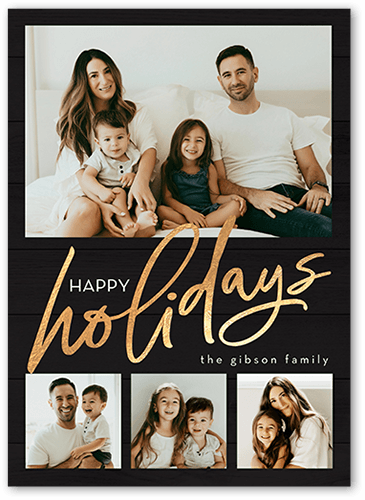 Beautiful Family Holiday Card, Black, 5x7 Flat, Holiday, Matte, Signature Smooth Cardstock, Square