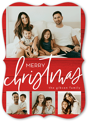 Beautiful Family Holiday Card, Red, 5x7 Flat, Christmas, Matte, Signature Smooth Cardstock, Bracket