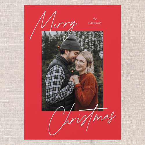 Diagonal Greeting Holiday Card, none, Blue, 5x7 Flat, Christmas, Standard Smooth Cardstock, Square, Sky