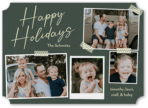 Vision Board Holiday Card, Green, 5x7 Flat, Holiday, Pearl Shimmer Cardstock, Ticket
