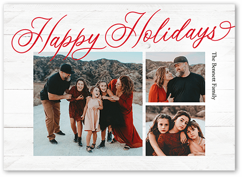 Festive Family Love Holiday Card, White, 5x7 Flat, Holiday, Standard Smooth Cardstock, Square