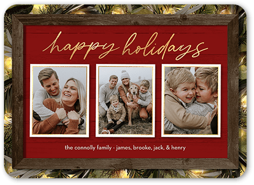 Rustic Holiday Card For Family