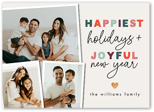 Multicolor Merry Holiday Card, Blue, 5x7 Flat, Holiday, Matte, Signature Smooth Cardstock, Square, Lake