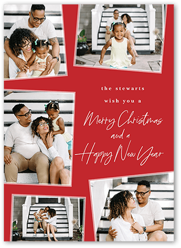 Tilty Photos Holiday Card, Red, 5x7 Flat, Christmas, Matte, Signature Smooth Cardstock, Square