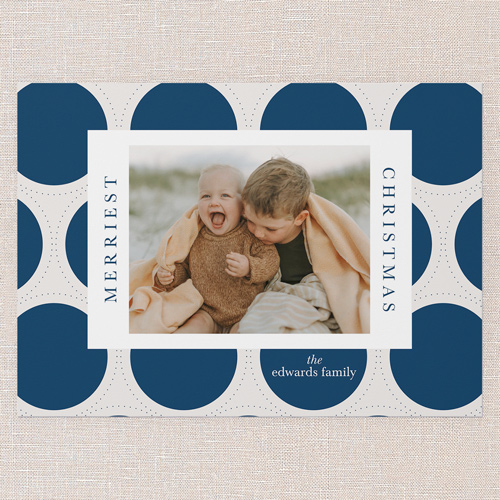 Sugarplum Vibes Holiday Card, Blue, 5x7 Flat, Christmas, 100% Recycled Cardstock , Square, Nautical