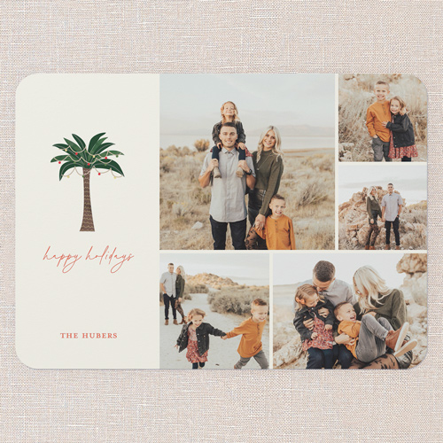 Desert Icons Holiday Card, Beige, 5x7 Flat, Holiday, Pearl Shimmer Cardstock, Rounded, Beige