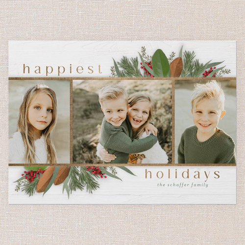 Fantastic Foliage Holiday Card, White, 5x7 Flat, Holiday, Matte, Signature Smooth Cardstock, Square, White