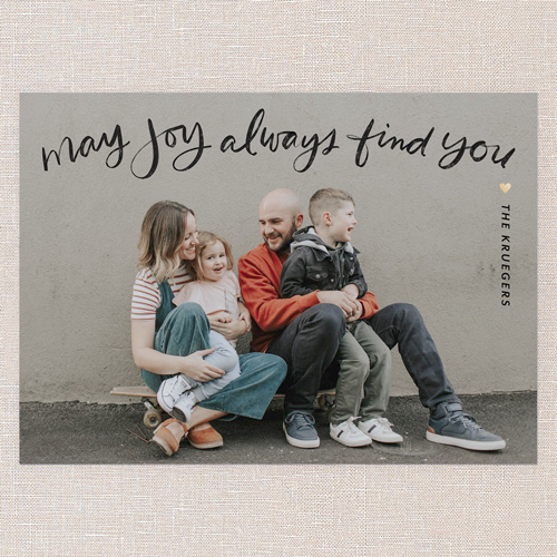 Heartfelt Joy Holiday Card, Black, 5x7 Flat, Holiday, Standard Smooth Cardstock, Square, Black