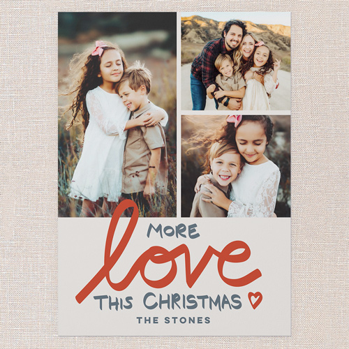 Lovely Love Holiday Card, Red, 5x7 Flat, Christmas, Matte, Signature Smooth Cardstock, Square
