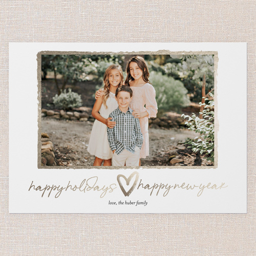 Radiant Revelry Holiday Card, White, 5x7 Flat, Holiday, 100% Recycled Cardstock , Square, White