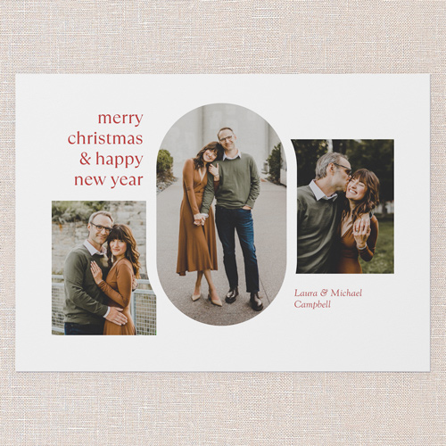 Happy Holiday Wishes Holiday Card, White, 5x7 Flat, Write Your Own, Luxe Double-Thick Cardstock, Square, White