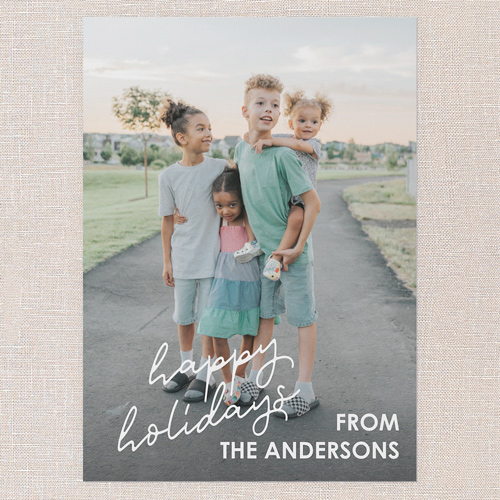 Family Signoff Holiday Card, White, 5x7 Flat, Holiday, Standard Smooth Cardstock, Square, White