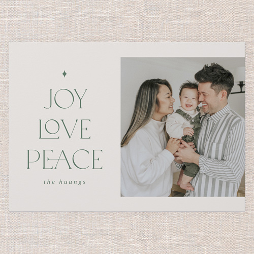 Sentimental Tree Tidings Holiday Card, Beige, 5x7 Flat, Holiday, 100% Recycled Cardstock , Square, Cream