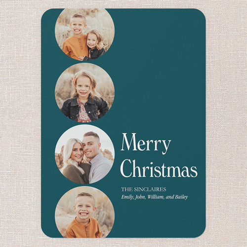 Holiday Harmony Holiday Card, Blue, 5x7 Flat, Christmas, Matte, Signature Smooth Cardstock, Rounded, Deep Sea