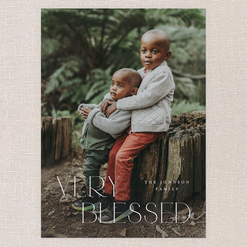 Classic Holiday Elegance Holiday Card, White, 5x7 Flat, Religious, Standard Smooth Cardstock, Square, White