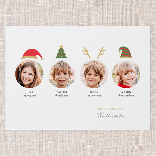 North Pole Parade Holiday Card, White, 5x7 Flat, Write Your Own, Standard Smooth Cardstock, Square, White
