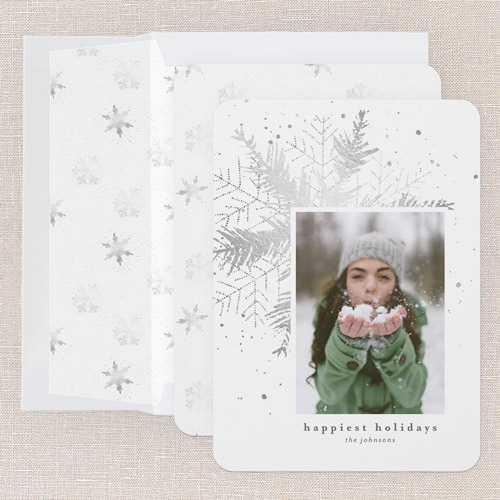 Snowflake Impression 5x7 Stationery Card by Yours Truly | Shutterfly
