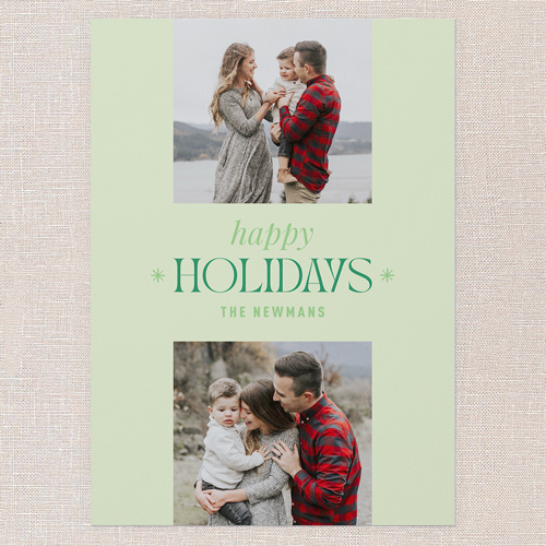 Splendid Seasons Holiday Card, Green, 5x7 Flat, Holiday, 100% Recycled Cardstock , Square, Green
