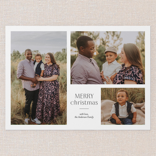 Simple Multi Holiday Card, White, 5x7 Flat, Christmas, Pearl Shimmer Cardstock, Square, White
