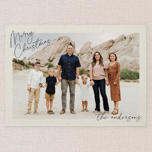 Signature Texture Holiday Card, Beige, 5x7 Flat, Christmas, Standard Smooth Cardstock, Square, Beige