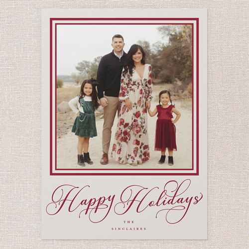 Signed Impressions Holiday Card, Grey, none, 5x7 Flat, Holiday, Standard Smooth Cardstock, Square, Whisper Gray