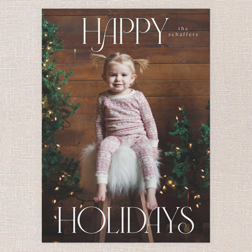 Statement Season Holiday Card, White, 5x7 Flat, Holiday, 100% Recycled Cardstock , Square, White