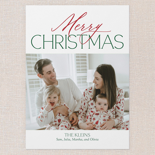 Jolly Gallery Holiday Card, White, 5x7 Flat, Christmas, Standard Smooth Cardstock, Square, White