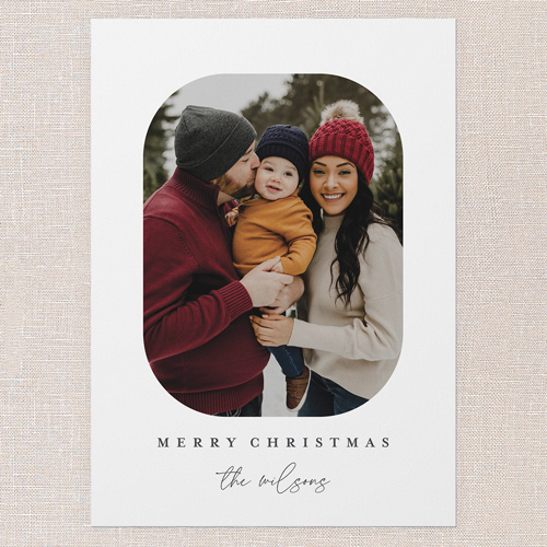 Timeless Frame Holiday Card, White, 5x7 Flat, Christmas, 100% Recycled Cardstock , Square, White