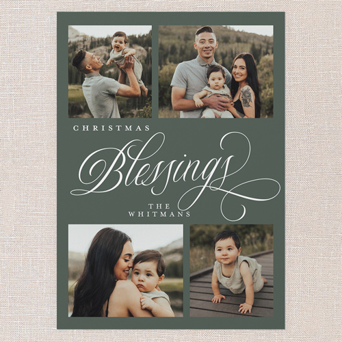 Modern Year Holiday Card, Green, 5x7 Flat, Religious, 100% Recycled Cardstock , Square, Rosemary